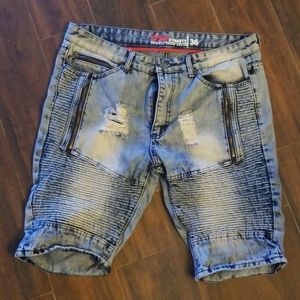 1738 dynasty jean shorts